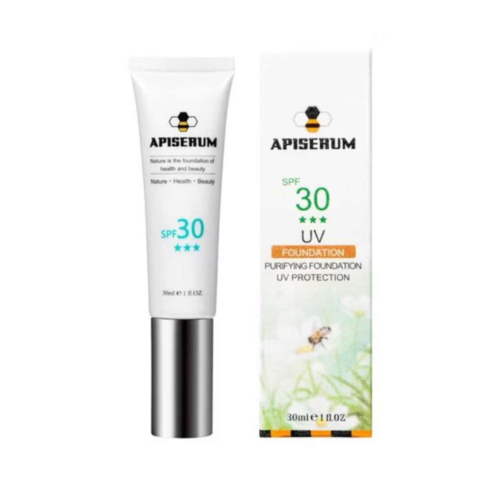 APISERUM 愛比森 淨透無暇隔離粉底乳SPF30★★★30ml/潤色/敏感肌適用 回饋點數：780點