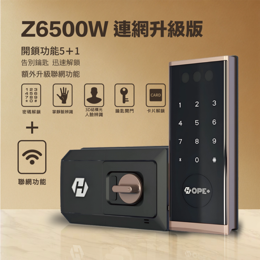 3D智慧門鎖 Z6500W 